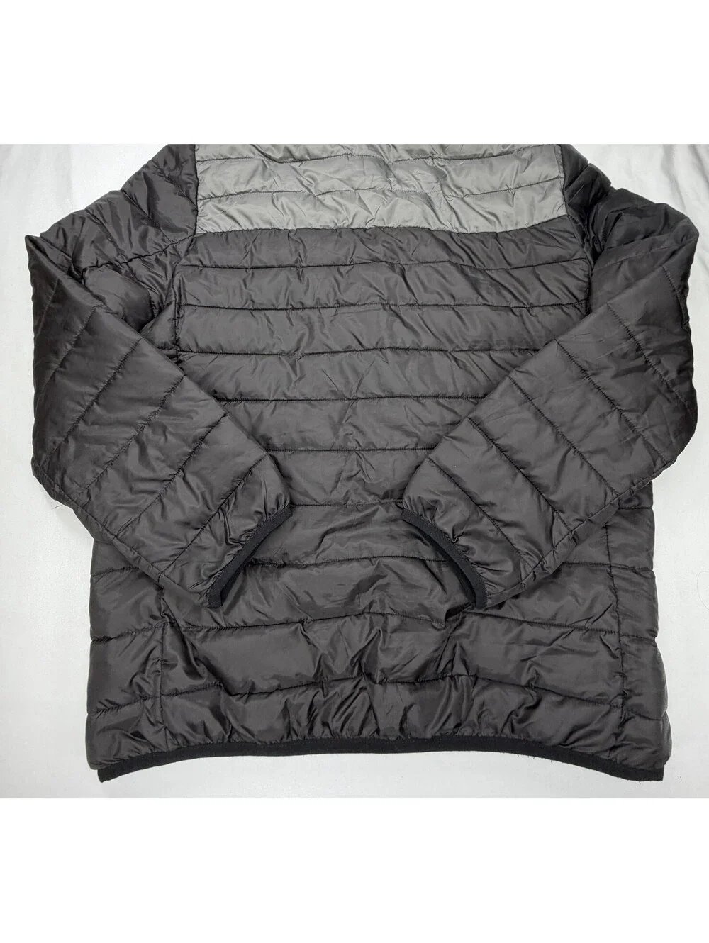 True Religion Men's Puffer Jacket Full Zip Logo Size Small Black